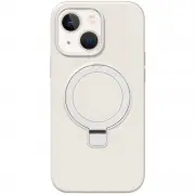 Чехол Silicone Case Full Protective NO LOGO with Ring для Apple iPhone 13/14 (6.1") White
