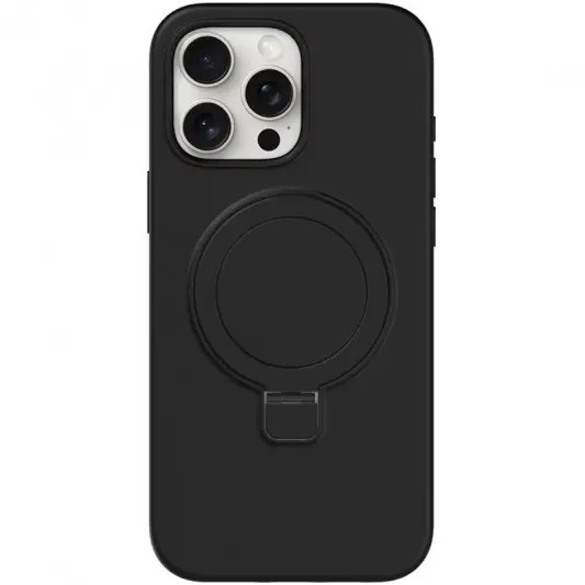 Чохол Silicone Case Full Protective NO LOGO with Ring для Apple iPhone 14 Pro (6.1") Black