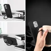 Чохол Silicone Case Full Protective NO LOGO with Ring для Apple iPhone 14 Pro (6.1") Black