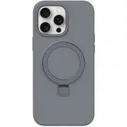 Чохол Silicone Case Full Protective NO LOGO with Ring для Apple iPhone 14 Pro (6.1") Grey