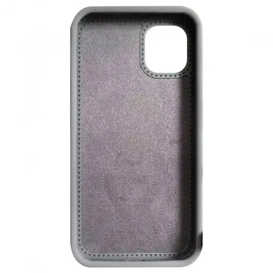 Чохол Silicone Case Full Protective NO LOGO with Ring для Apple iPhone 14 Pro (6.1") Grey - зображення 1 