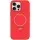 Чохол Silicone Case Full Protective NO LOGO with Ring для Apple iPhone 14 Pro (6.1") Red