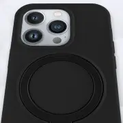 Чехол Silicone Case Full Protective NO LOGO with Ring для Apple iPhone 14 Pro Max (6.7") Black
