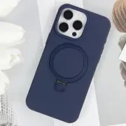Чехол Silicone Case Full Protective NO LOGO with Ring для Apple iPhone 15 Pro (6.1") Dark Blue