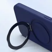 Чехол Silicone Case Full Protective NO LOGO with Ring для Apple iPhone 15 Pro (6.1") Dark Blue