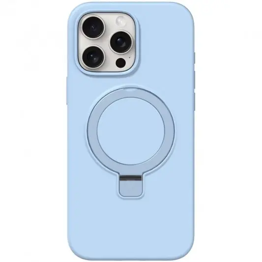 Чохол Silicone Case Full Protective NO LOGO with Ring для Apple iPhone 13 Pro (6.1") Blue