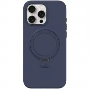 Чохол Silicone Case Full Protective NO LOGO with Ring для Apple iPhone 13 Pro (6.1") Dark Blue