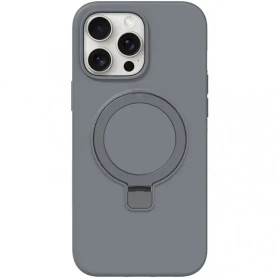 Чехол Silicone Case Full Protective NO LOGO with Ring для Apple iPhone 13 Pro (6.1") Grey