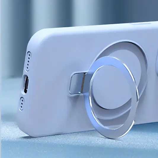Чохол Silicone Case Full Protective NO LOGO with Ring для Apple iPhone 15 (6.1") Blue - зображення 1 