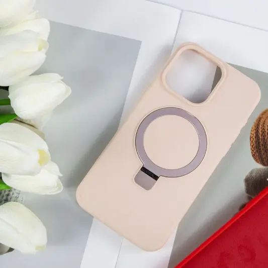 Чехол Silicone Case Full Protective NO LOGO with Ring для Apple iPhone 11 (6.1") Pink - изображение 3