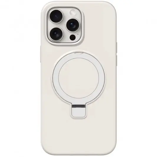 Чохол Silicone Case Full Protective NO LOGO with Ring для Apple iPhone 12 Pro Max (6.7") White
