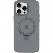 Чохол Silicone Case Full Protective with Ring для Apple iPhone 15 Pro Max (6.7") Grey
