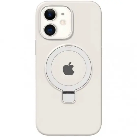 Чохол Silicone Case Full Protective with Ring для Apple iPhone 11 (6.1") White
