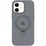 Чохол Silicone Case Full Protective with Ring для Apple iPhone 11 (6.1") Grey