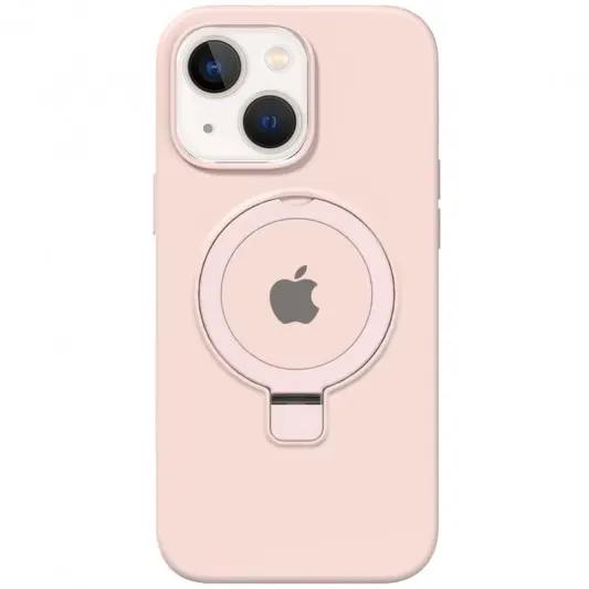 Чехол Silicone Case Full Protective with Ring для Apple iPhone 13/14 (6.1") Pink