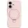 Чехол Silicone Case Full Protective NO LOGO with Ring для Apple iPhone 16 Plus (6.7") Pink