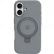Чохол Silicone Case Full Protective with Ring для Apple iPhone 16 Plus (6.7") Grey