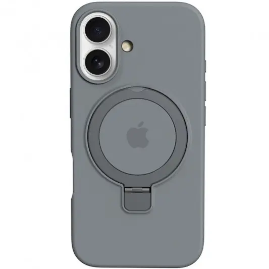 Чохол Silicone Case Full Protective with Ring для Apple iPhone 16 Plus (6.7") Grey