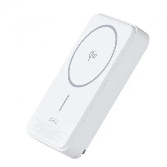 Портативный ЗП Power Bank WIWU Wi-P031 Magnetic с БЗП 30W 10000 mAh White - изображение 4