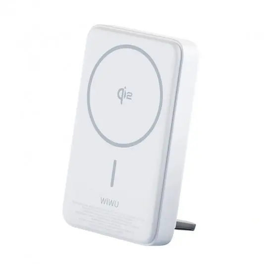 Портативный ЗП Power Bank WIWU Wi-P031 Magnetic с БЗП 30W 10000 mAh White - изображение 5