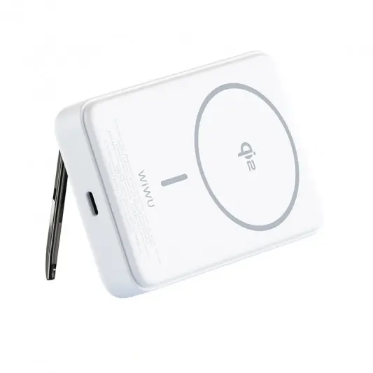 Портативный ЗП Power Bank WIWU Wi-P031 Magnetic с БЗП 30W 10000 mAh White - изображение 6