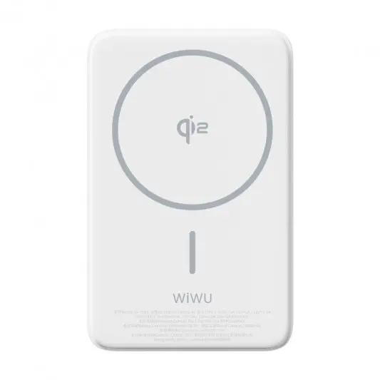 Портативный ЗП Power Bank WIWU Wi-P031 Magnetic с БЗП 30W 10000 mAh White - изображение 7
