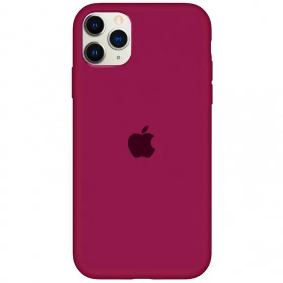Чехол Silicone Case Full Protective (AA) для Apple iPhone 11 Pro Max (6.5") Бордовый / Maroon