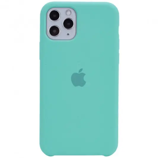 Чехол Silicone Case (AA) для Apple iPhone 11 Pro Max (6.5") Бирюзовый / Ice Blue