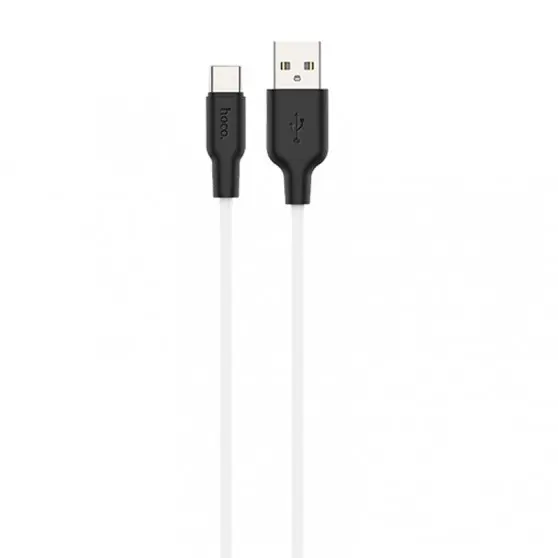 Дата кабель Hoco X21 Plus Silicone Type-C Cable (1m) Чорний / Білий