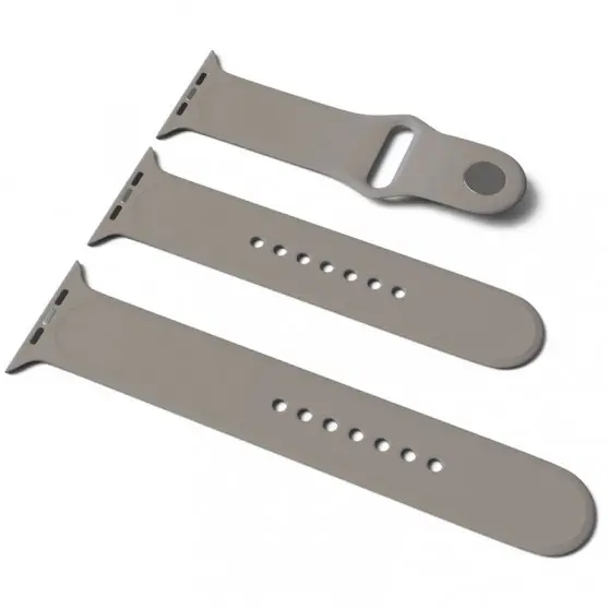 Силиконовый ремешок для Apple Watch Sport Band 42(ser.1-3)/44/45/46/49mm (S/M & M/L) 3pcs Серый / Lavender