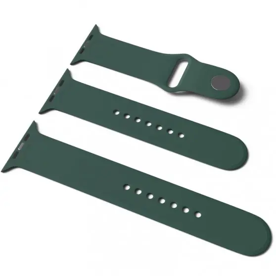 Силиконовый ремешок для Apple Watch Sport Band 38/40/41/42mm(ser.10) (S/M & M/L) 3pcs Зеленый / Pine green