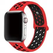 Силиконовый ремешок Sport+ для Apple Watch 42(ser.1-3)/44/45/46/49mm red/black