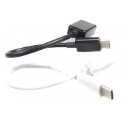 OTG кабель USB 3.1 Type C - USB 3.0 А, 0.2 м для підключення зовнішніх пристроїв (білий)