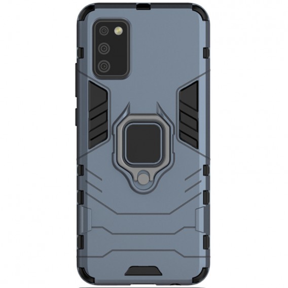 Протиударний чохол для Samsung Galaxy A02s Transformer Ring for Magnet (Сірий / Metal slate)