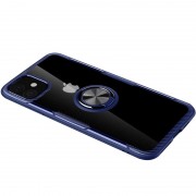 TPU + PC чохол для Apple iPhone 12 mini (5.4") Deen CrystalRing for Magnet (opp) (Безбарвний / Синій)