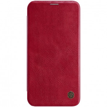 Шкіряний чохол (книжка) для Apple iPhone 12 mini (5.4") Nillkin Qin Series (Червоний)
