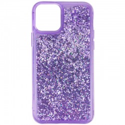 TPU + PC чохол для Apple iPhone 12 mini (5.4") Sparkle (glitter) (Фіолетовий)