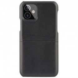Кожаная накладка для Apple iPhone 12 mini (5.4") G-Case Cardcool Series (Черный)