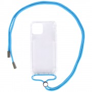 Чохол TPU Crossbody Transparent для Apple iPhone 12 mini (5.4") (Блакитний)