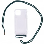 Чохол TPU Crossbody Transparent для Apple iPhone 12 mini (5.4") (Зелений / Forest green)