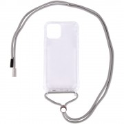 Чохол TPU Crossbody Transparent для Apple iPhone 12 mini (5.4") (Сірий)