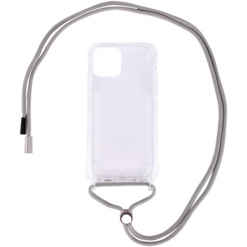Чохол TPU Crossbody Transparent для Apple iPhone 12 mini (5.4") (Сірий)