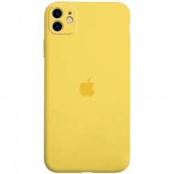 Чехол Silicone Case Full Camera Protective (AA) для Apple iPhone 12 mini (5.4") (Желтый / Yellow)