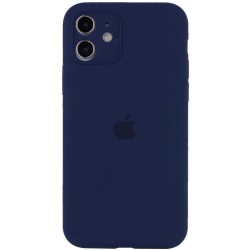 Чехол Silicone Case Full Camera Protective (AA) для Apple iPhone 12 mini (5.4") (Синий / Deep navy)