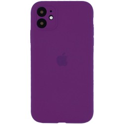 Чехол Silicone Case Full Camera Protective (AA) для Apple iPhone 12 mini (5.4") (Фиолетовый / Grape)