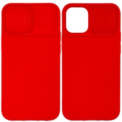 Чехол Camshield Square TPU со шторкой для камеры для Apple iPhone 12 mini (5.4") (Красный)