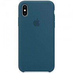 Чохол Silicone Case (AA) Для Apple iPhone X / XS (Синій / Navy Blue)
