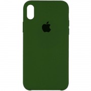 Чохол Silicone Case (AA) Для Apple iPhone XR (Зелений / Dark Olive)