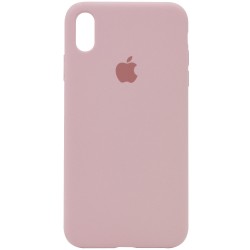Чехол Silicone Case Full Protective (AA) для Apple iPhone X / XS (Розовый / Pink Sand)