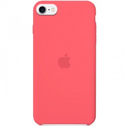 Чехол для Apple iPhone SE (2020) Silicone Case (AA) (Арбузный / Watermelon red)